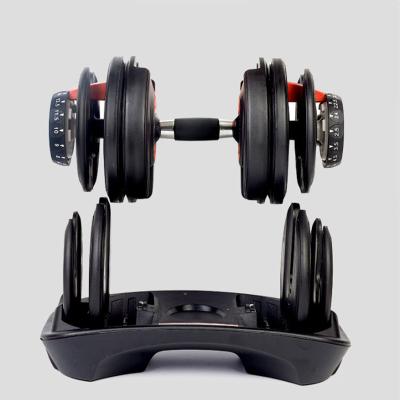 China Home 24kg Gym Dumbbell Adjustable Adjustable Exercise Equipment Anti-Slip Dumbbell for sale