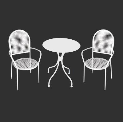 China Eco-freindly Metal Patio Table and Chair Set for sale