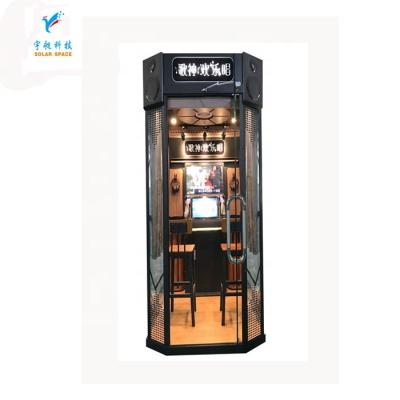 China 2018 hot sales hardware indoor coin operated electronic karaoke room machine, mini ktv booth, mini karaoke booth for sale