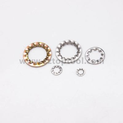 Cina Zinc Plated Internal Serrated Washer Din6797J Washer With Teeth Inside in vendita