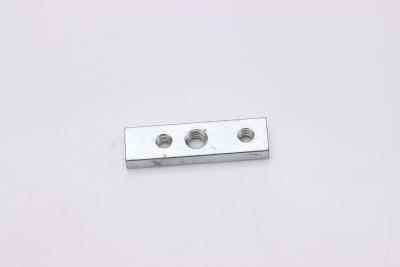 China Q235 Steel Metal Plate With Three Threaded Hole M8 for sale