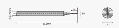 China ST TYPE Circuit Board Drill Bits 3.175mm Shank Dia For FPC PTFE en venta