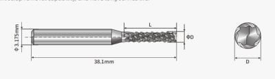 중국 RHF PCB Milling Bits 3mm-12mm PCB CNC Bit For Middle Or High Tg Board 판매용