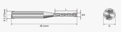 China Semicircle Hole Milling PCB Reverse Flat Bottom Drill Bits For Metal zu verkaufen