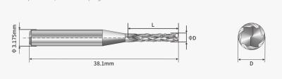 China LCF Left Hand Router Bits PCB 0.8mm-1.2mm For SMT Plate Splitting Machine en venta