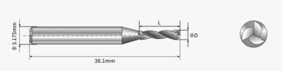 중국 Flexible Material Millling RFF PCB Router Bits 3.175mm Shank Diameter 판매용