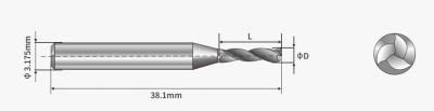 Κίνα LOP PCB Router Bits Flat Bottom Carbide Drills For PTEE And Flexbile Material προς πώληση