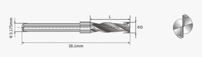 China 3.175mm Shank Router Bit PCB Milling Bits For Slot Inner Small Circle Surface Turning for sale