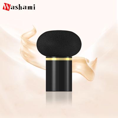 China Eco - Friendly Stylish Dark Black Fashion Powder Puff Makeup Sponge With Handle for sale