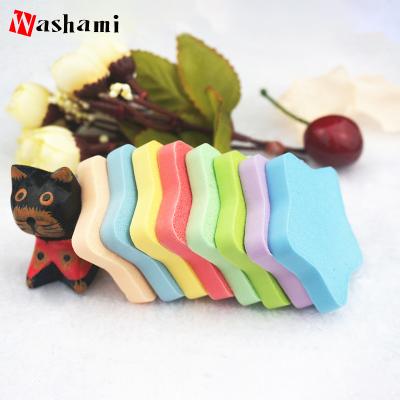 China Eco-friendly Cute New Stars Shape Natural Soft Sponge Blast Makeup Tools for sale