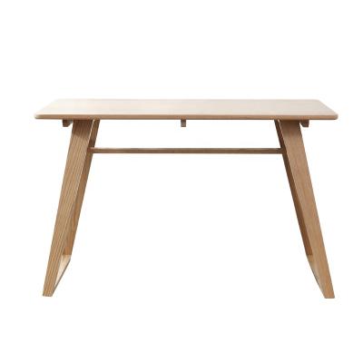 China Modern Simple Modern Simple Family Dining Table White Oak Extendable Nordic Pure Solid Wood Rectangular Table Custom for sale