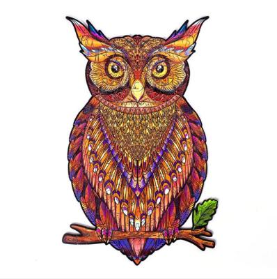 China Eco-friendly Factory Price Custom A5 Owl Animal Decoration Jigsaw Puzzle For Adult for sale