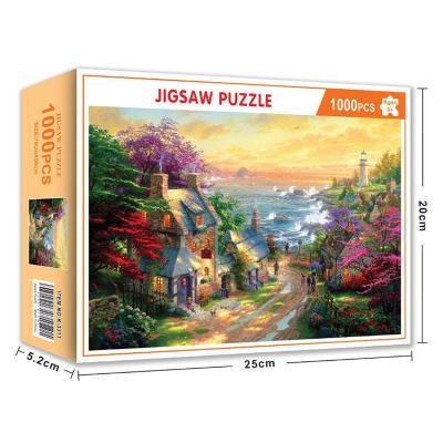 China Eco-Friendly Customized Adults Puzzle Games High Quality Custom Jigsaw Puzzles 1000 Pieces For Adults for sale