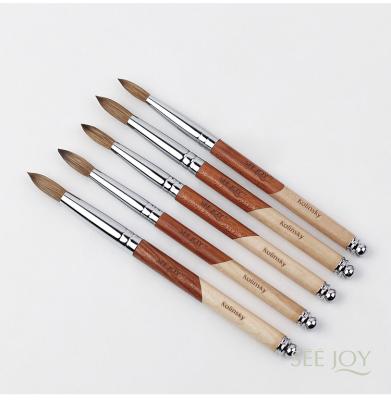 China Professional Pinceles Kolinsky Kolinsky Pure Art Brush Acrylic Nail Brush 2022 Nail Brush Wood Handle For Nails for sale