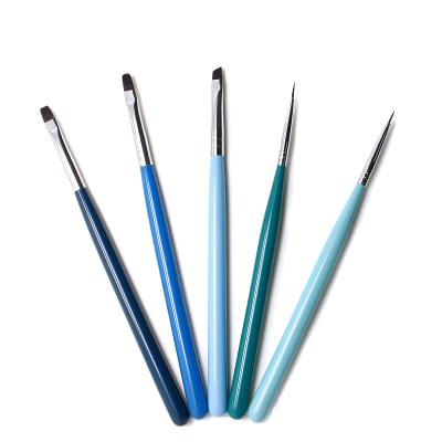 China 5PCS Nail Art Tools Nail Art Brushes Set Acrylic Gel Glitter Drawing UV Painting Brushes for sale