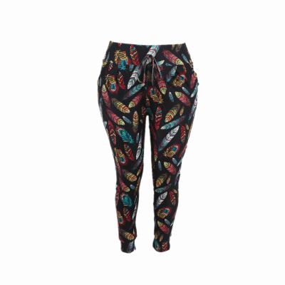 China Anti-Wrinkle New Arrivals Fashion Women Leggings Super Soft Elastic Waist High Quality Custom Colorful Lady Joggers Pants Feather Pockets for sale