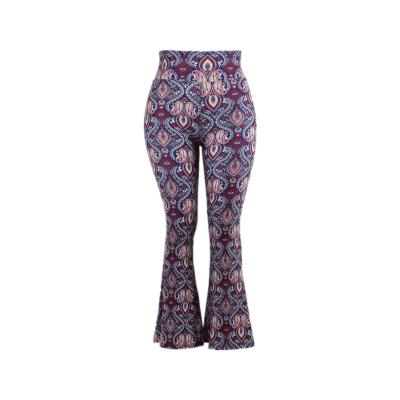 China Anti-Wrinkle Ultra Brushed Stretch Tights Super Soft Wide Leg Flare Pants Fashions Tribal Paisley Bottom Bell Leggings for sale