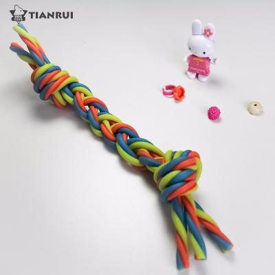 China TPR Viable Durable Rope Dog Toys Pet Indestructible Chew Toy for sale