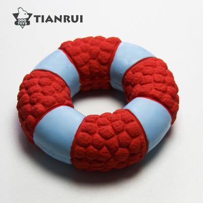 China Donut Viable Dog Latex Squeaky Chew Toy Best Puppy Toys for sale