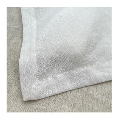 China High Quality Pure Natural French Linen 100 Cotton Cocktail White Soft Hemmed Hemmed Linen Towel Cheap Viable Wholesale for sale