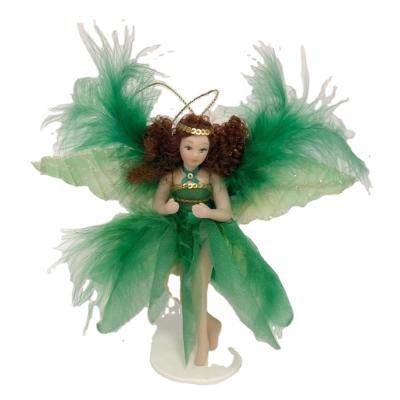 China DIY TOY Fairy doll with feather, dressed in green skirt for sale