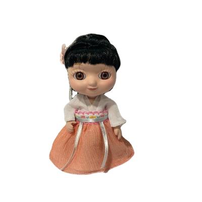 China DIY TOY Doll with Soft Cloth Dress with Hair Flower Decoration Tang Style for sale