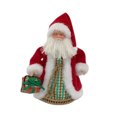 China Soft Toy Rustic Style Gift Bag Holding Santa Claus With Ornament Bag for sale