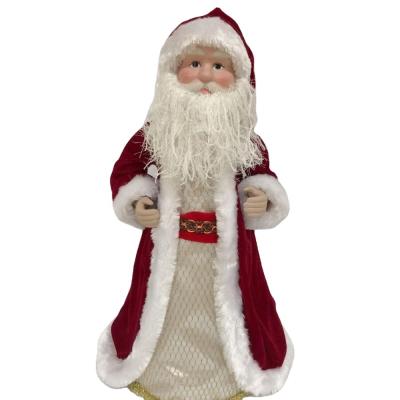 China Toy Standing Santa Claus Soft Figure with Dress for sale