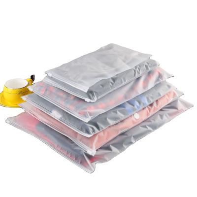 China Wholesale BIODEGRADABLE ziplock bag wholesale clothing packaging pe factory transparent frosted zipper plastic bag for sale