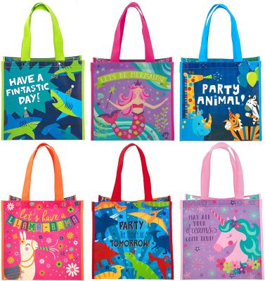 China Cartoon fun pattern foldable laminated portable custom three-dimensional nonwoven shopping bag nonwoven bag for sale