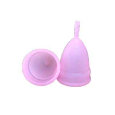 China OEM Hygiene Cup Menstrual Period Women's Free Sample Custom Clear Copa Silicone Eco-Friendly Soft Transparent Women's Hygiene Cup Pink for sale