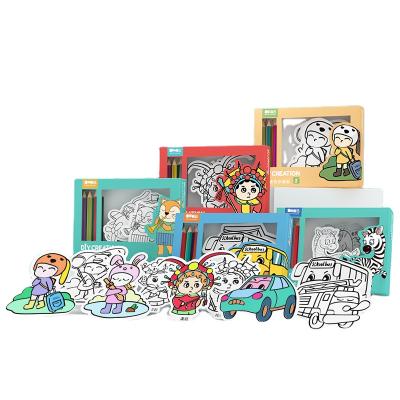 China Shape The Fridge Cardboard Magnetic Graffiti Toys Educational Fridge Magnet for sale