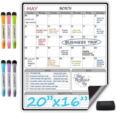 China School Teaching.office Magnetic Dry Erase Planner Calendar Whiteboard Weekly Monthly Fridge for sale