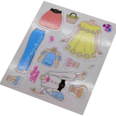 China Cartoon Toy Kids Puzzle Fashion Girls Magnetic Change Clothes for sale