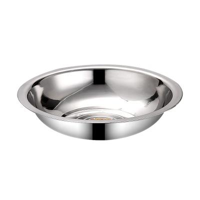 China Sustainable Stainless steel round basin, dining hall, fruit and vegetable basin for sale