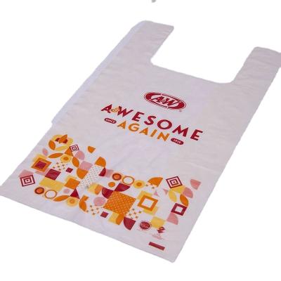 China BIODEGRADABLE Compostable Custom Printed Eco Friendly Biodegradable Cornstarch Supermarket Shopping Bag for sale