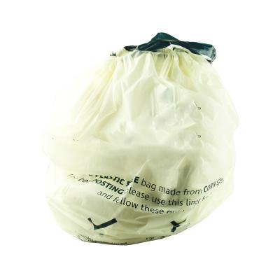 China Manufacture BIODEGRADABLE Green Biodegradable Plastic Garbage Bags Customized Plastic Drawstring Cornstarch Bin Liners for sale