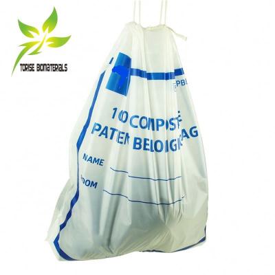 China 100% biodegradable and compostable; Eco-friendly compostable biodegradable patient cord cotton hospital clinic cornstrach cornstrach PLA PBAT belonging bag CORD for sale