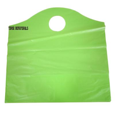 China 100% BIODEGRADABLE eco friendly biobased die-cut packaging bag for shopping for sale