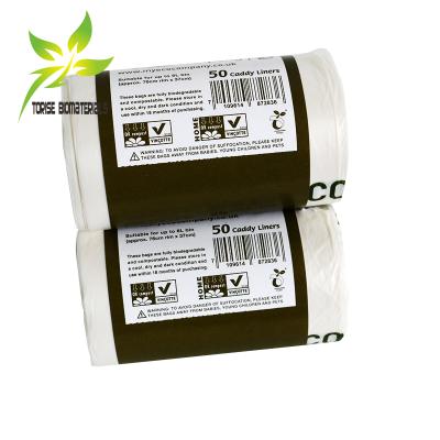 China 100% Biodegradable And Compostable Bin Liners 10 Liters Of Garbage Bags Biodegradable Garbage Bags for sale