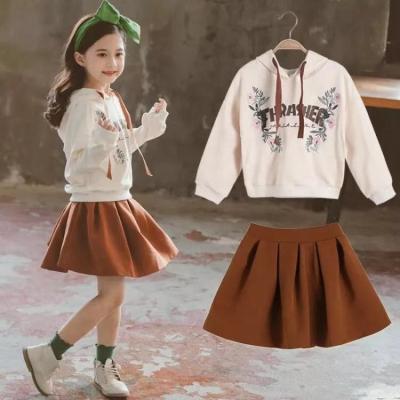 China Autumn Fashion Kids Girls Korean Wholesale Casual High Quality Princess Skirt Clothing Set for Winter and Fall for sale