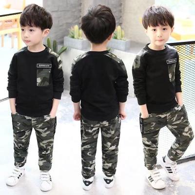 China Mysweeby Casual Children's Clothing Child Clothing Suits Manufacturers Custom Toddler Little Boys Camouflage Boy Set Children's Sets for sale