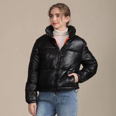 China 2021 Breathable Winter Coats Bubble Coat Zipper Up Custom Black Puff Jacket Anorak Jacket For Woman for sale