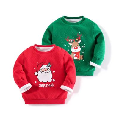 China Autumn Winter Girls Christmas Baby Breathable Clothes Cute Baby Boys Fleece Hoodie Sweater Long Sleeve Sweater for sale