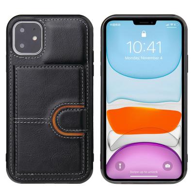 China YG-005 Shockproof Magnetic Faux PU TPU Card Holder Wallet Cell Phone Leather Bags & Cases For iPhone XR iPhone 11 for sale