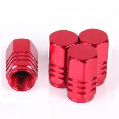 China Customized General Tire Valve Dust Cap Tire Cap Aluminum Alloy Valve Cover Automobile Valve Cover Belt Packing 4 Pieces One Card for sale