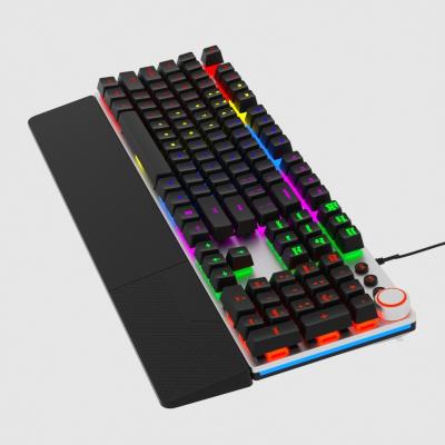 China ABS+Metal Custom 3 Mode RGB Gaming Keyboard LED Backlit Mechanical Keyboard With Blue Switch for sale