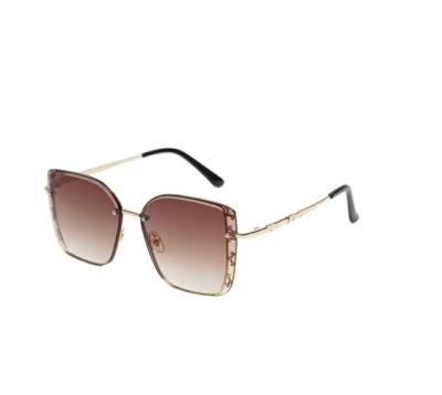 China Fashion Sunglasses Quality and Trendy 2022 Styles ODM Polarized Eyewear for Women Thin Metal Bead Sunglasses for sale