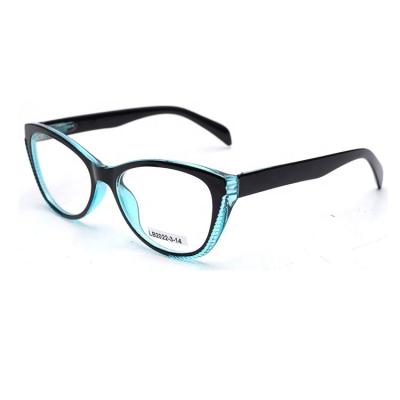 China Classic TR 90 Thin Anti Eye Cat Glasses For Reading Round Light Blue Plastic Reading Glasses For Women Custom Logo for sale