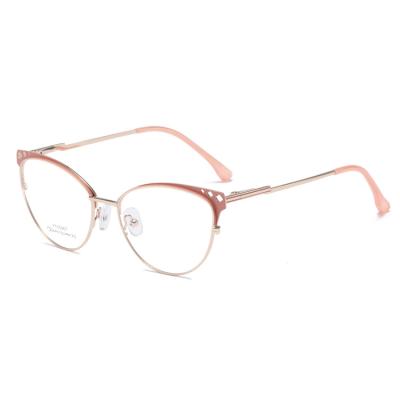 China High Quality Single Vision Glasses Men's Vision Custom Logo Bi Optical Metal Color Eye Glasses Eye Cat Optical Glasses Eyewear for sale